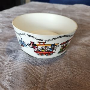 Vintage DISNEYLAND TRAIN Kid Plastic Bowl Melamine DEKA Mickey Mouse WALT DISNEY
